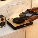 HOUSE OF MARLEY REVOLUTION BT TURNTABLE WITH SPEAKERS SIGNATURE BLACK 846885011379