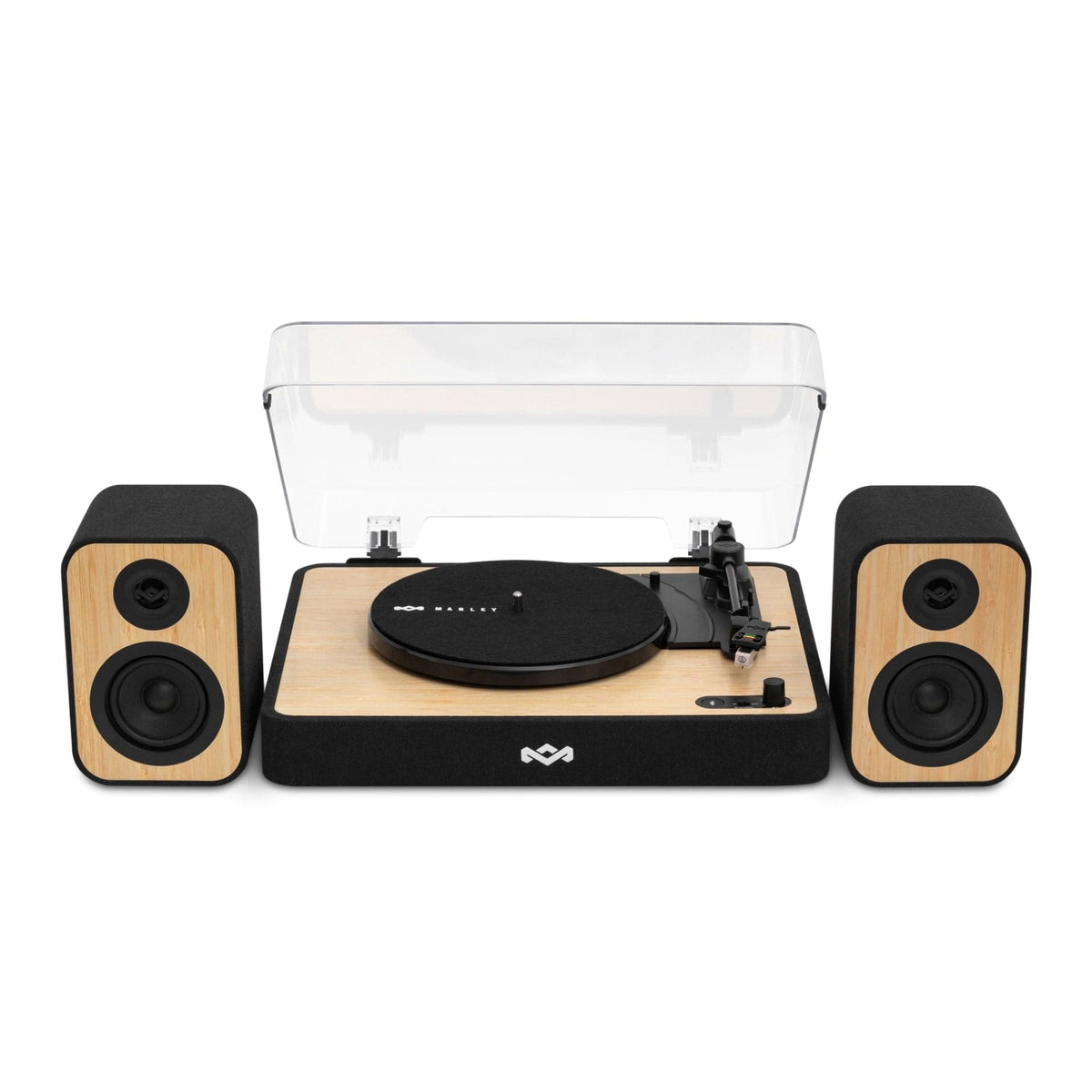 HOUSE OF MARLEY REVOLUTION BT TURNTABLE WITH SPEAKERS SIGNATURE BLACK 846885011379