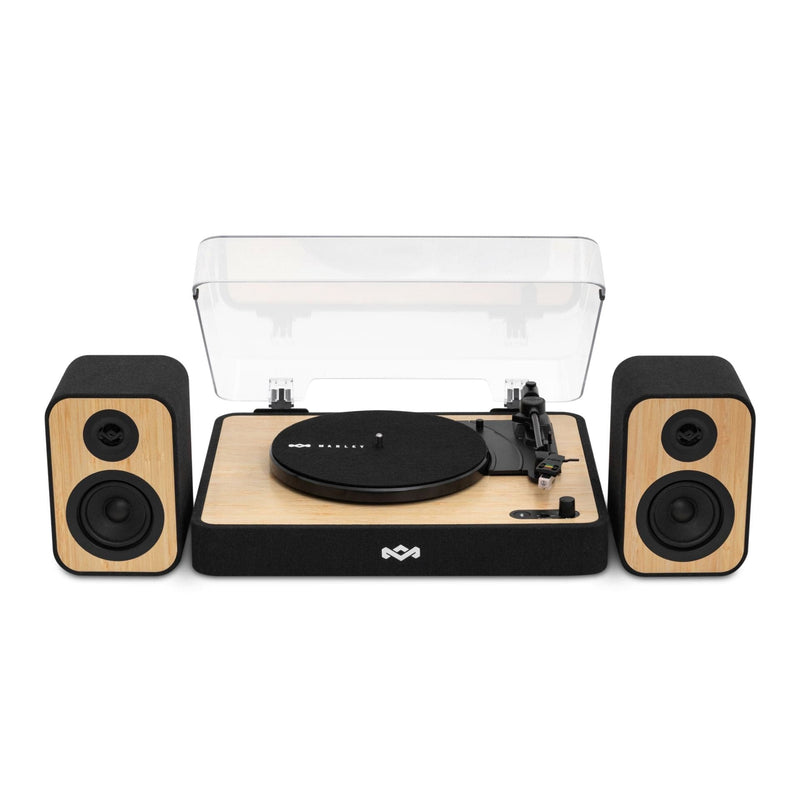 HOUSE OF MARLEY REVOLUTION BT TURNTABLE WITH SPEAKERS SIGNATURE BLACK 846885011379