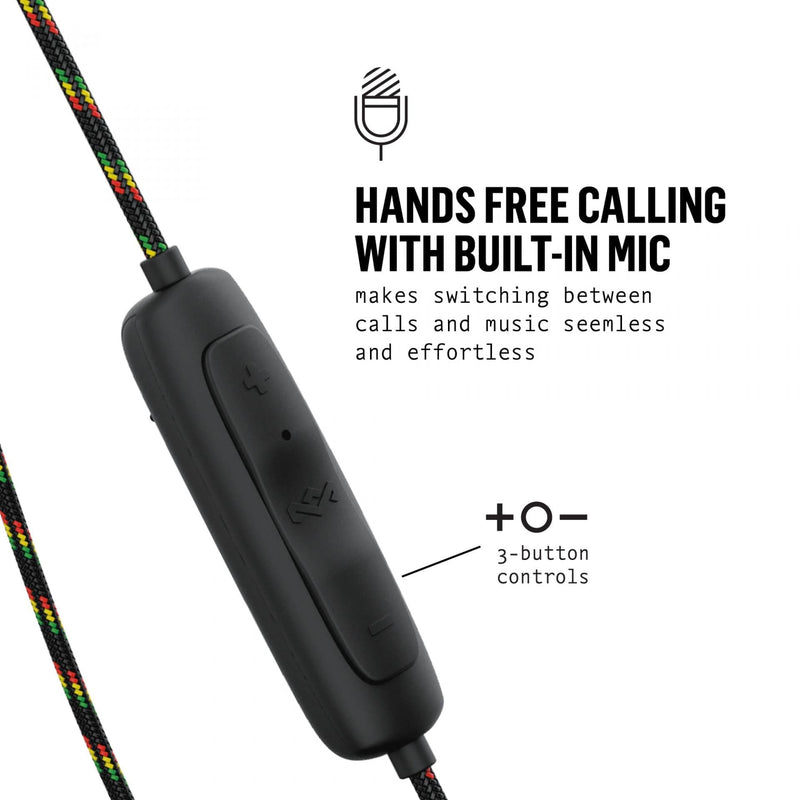 HOUSE OF MARLEY SMILE JAMAICA WIRELESS 2 RASTA IN-EAR HEADPHONES - DAMAGED BOX 3200000000070