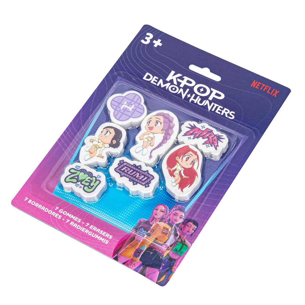 K-POP DEMON HUNTERS - STATIONERY COLLECTION - SET OF 7 ERASERS 3701638741552
