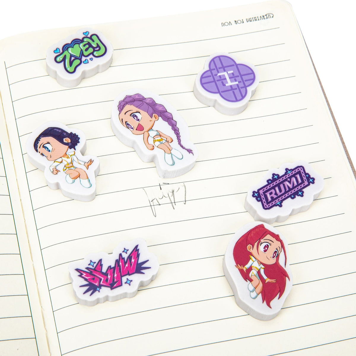 K-POP DEMON HUNTERS - STATIONERY COLLECTION - SET OF 7 ERASERS 3701638741552