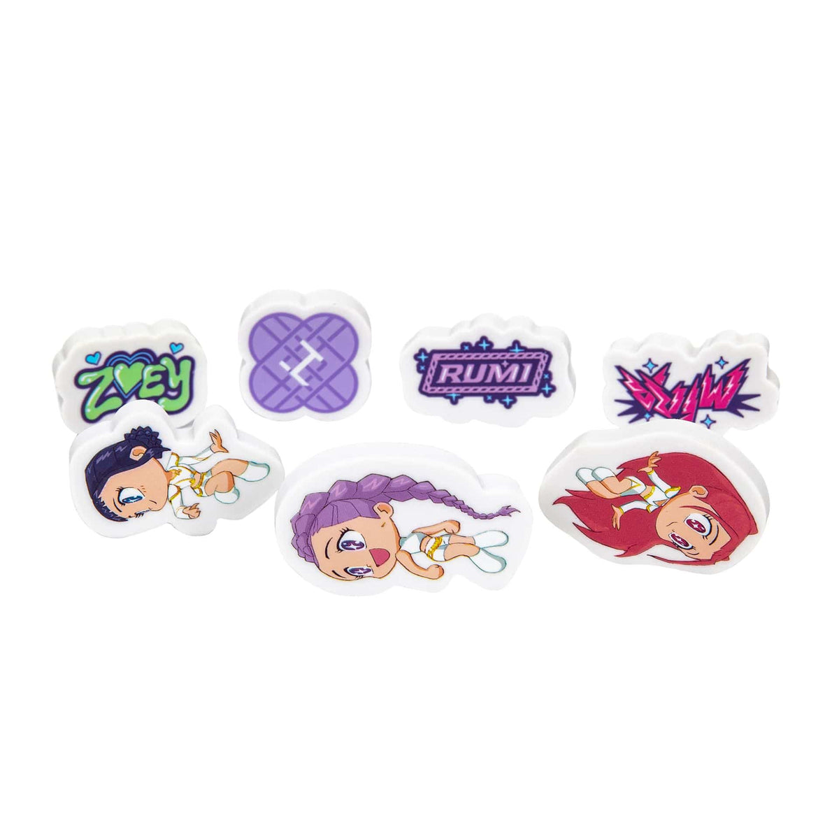 K-POP DEMON HUNTERS - STATIONERY COLLECTION - SET OF 7 ERASERS 3701638741552