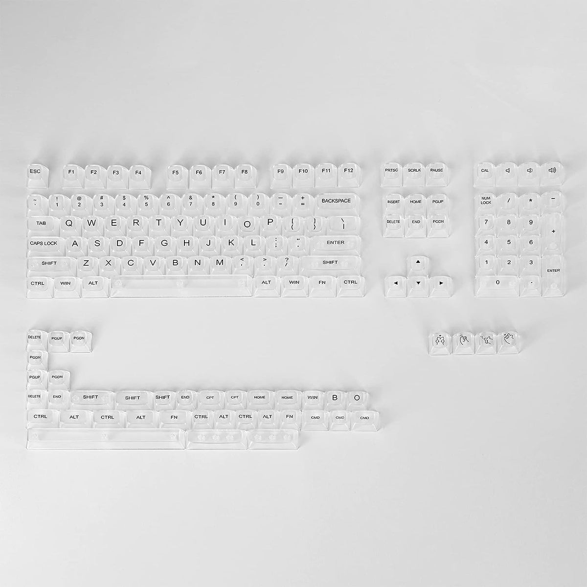 KEYBOARD KEYCAPS - REDRAGON CRYSTAL A135 - 147 pcs 6950376714626