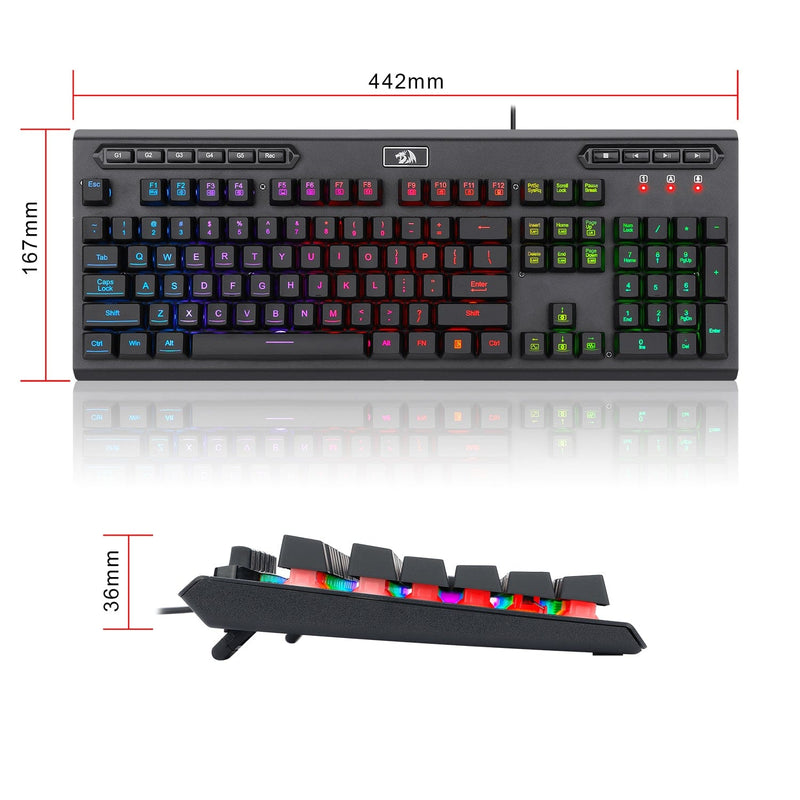 KEYBOARD - REDRAGON ADITYA K513-RGB WIRED 6950376719591