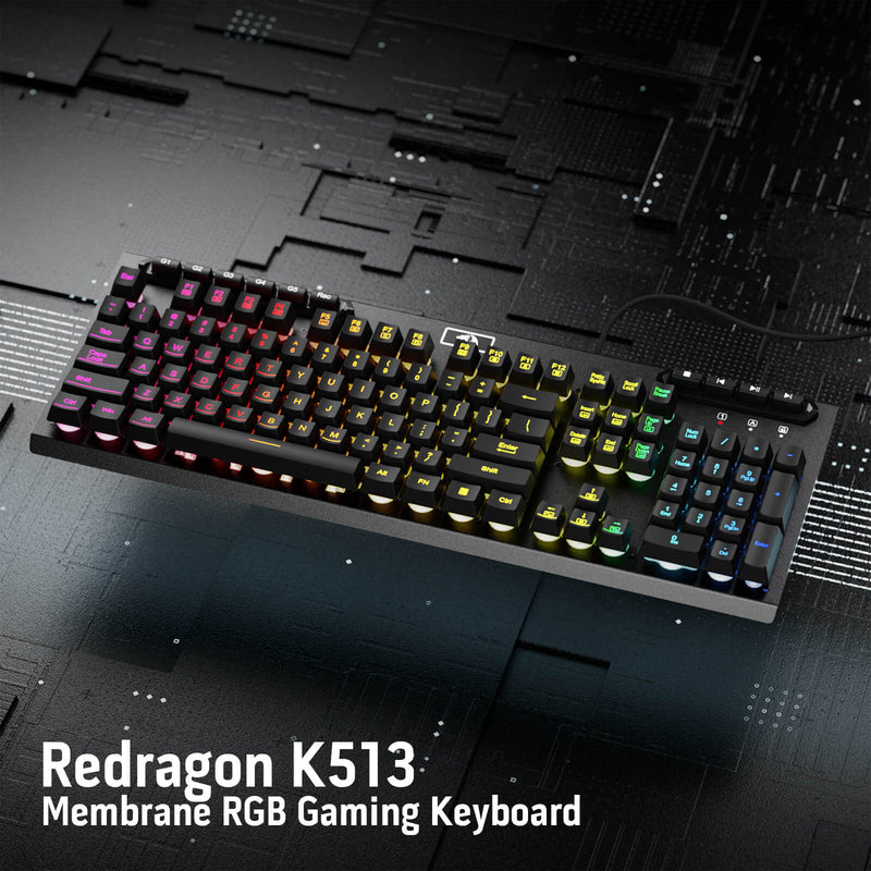 KEYBOARD - REDRAGON ADITYA K513-RGB WIRED 6950376719591