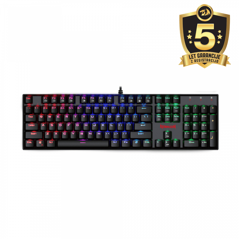 KEYBOARD - REDRAGON APAS K535-KB RGB WIRED MECHANICAL BLUE SWITCH 6950376771773