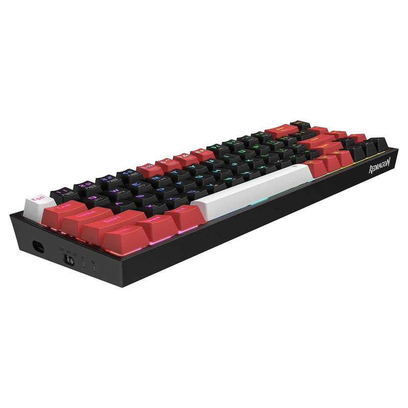 KEYBOARD - REDRAGON CASTOR K631RGB PRO WIRED/WIRELESS/BT MECHANICAL RED SWITCH 6950376710826