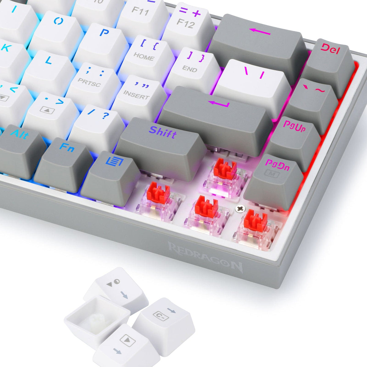 KEYBOARD - REDRAGON CASTOR K631WG-RGB WIRED RED SWITCH 6950376717351