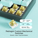 KEYBOARD - REDRAGON CASTOR PRO K631RGB-BG WIRED/WIRELESS 6950376715333