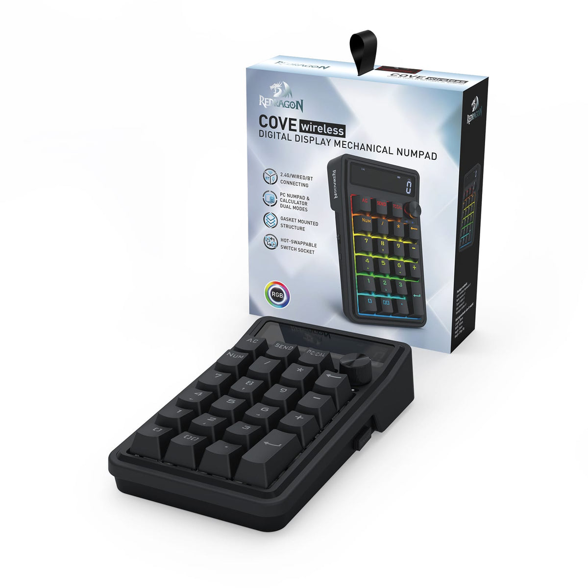 KEYBOARD - REDRAGON COVE K733-RGB-WL WIRED/2.4G/BT 6950376735201