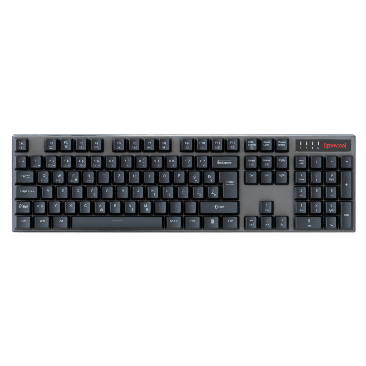 KEYBOARD - REDRAGON DHARMA K556 PRO BT/WIRELESS/WIRED RED SWITCH SLO/CRO LAYOUT 6950376737854