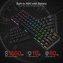 KEYBOARD - REDRAGON DRACONIC K530RGB PRO BT/WIRED MECHANICAL BROWN SWITCH 6950376707833