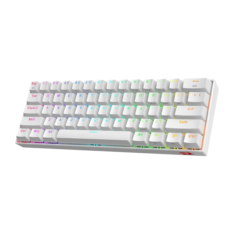 KEYBOARD - REDRAGON DRACONIC K530RGB PRO BT/WIRED MECHANICAL WHITE RED SWITCH 6950376707857