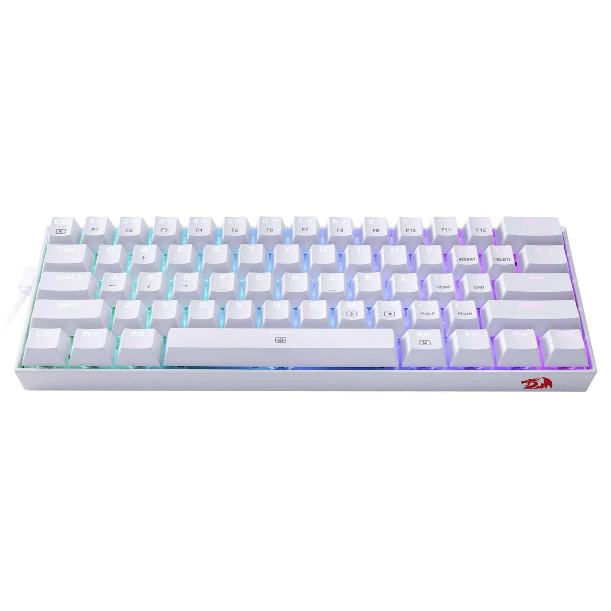 KEYBOARD - REDRAGON DRAGONBORN K630 RGB WHITE RED SWITCH 6950376706348
