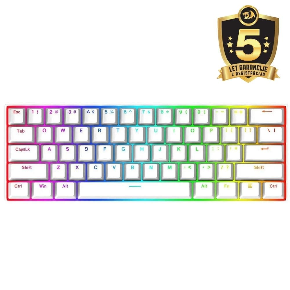 KEYBOARD - REDRAGON DRAGONBORN K630 RGB WHITE RED SWITCH - DAMAGED BOX 3200000004412