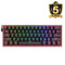 KEYBOARD - REDRAGON FIZZ K617 RGB WIRED BLACK RED SWITCH 6950376706768