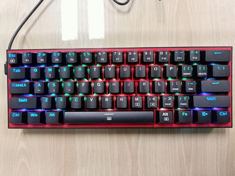 KEYBOARD - REDRAGON FIZZ K617 RGB WIRED BLACK RED SWITCH 6950376706768