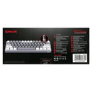 KEYBOARD - REDRAGON FIZZ K617 RGB WIRED GREY/WHITE RED SWITCH 6950376706805