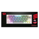 KEYBOARD - REDRAGON FIZZ K617 RGB WIRED GREY/WHITE RED SWITCH 6950376706805