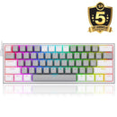 KEYBOARD - REDRAGON FIZZ K617 RGB WIRED GREY/WHITE RED SWITCH 6950376706805