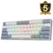 KEYBOARD - REDRAGON FIZZ K617 RGB WIRED WHITE/GREY RED SWITCH 6950376706799