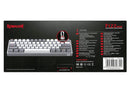 KEYBOARD - REDRAGON FIZZ K617 RGB WIRED WHITE/GREY RED SWITCH 6950376706799