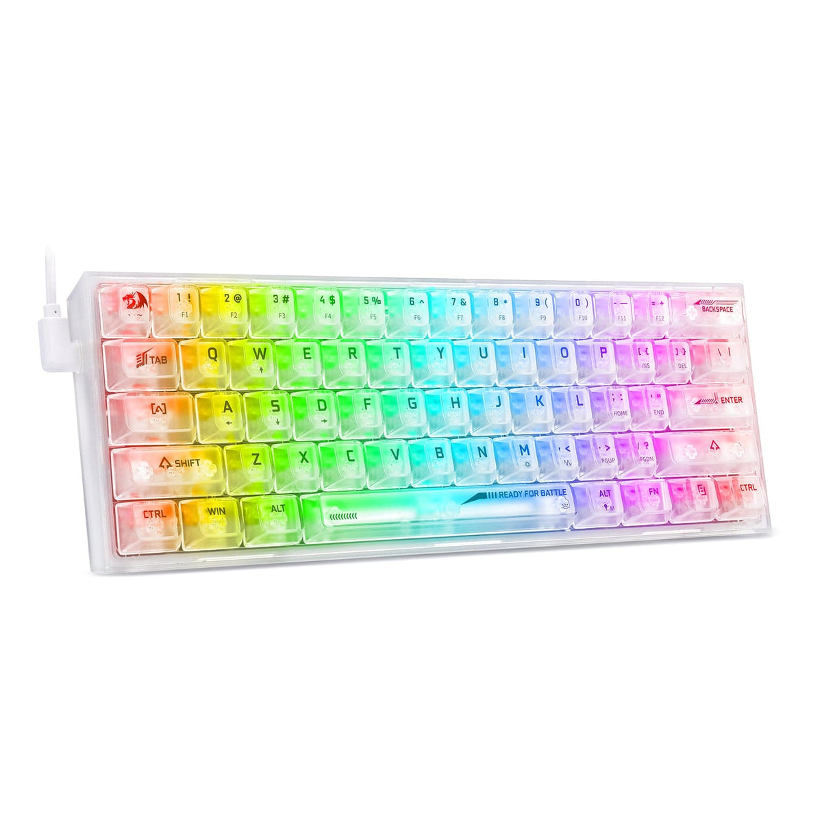 KEYBOARD - REDRAGON FIZZ K617CT-RGB WIRED MECHANICAL 6950376717368