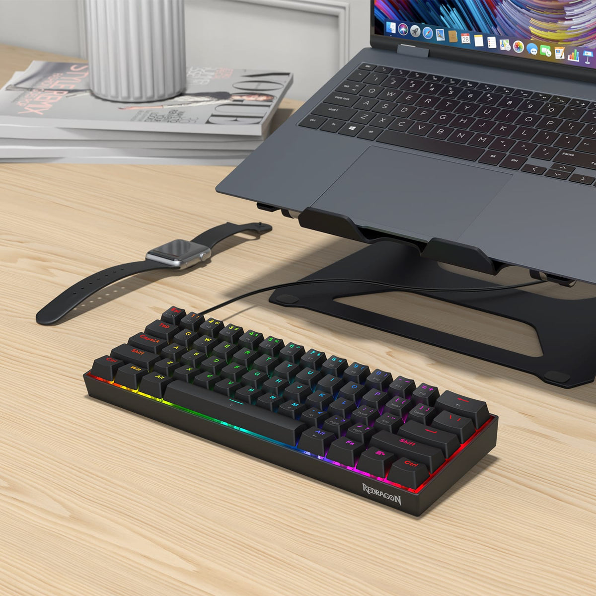 KEYBOARD - REDRAGON FIZZ MAGNETIC K617RGB-M WIRED 6950376732224
