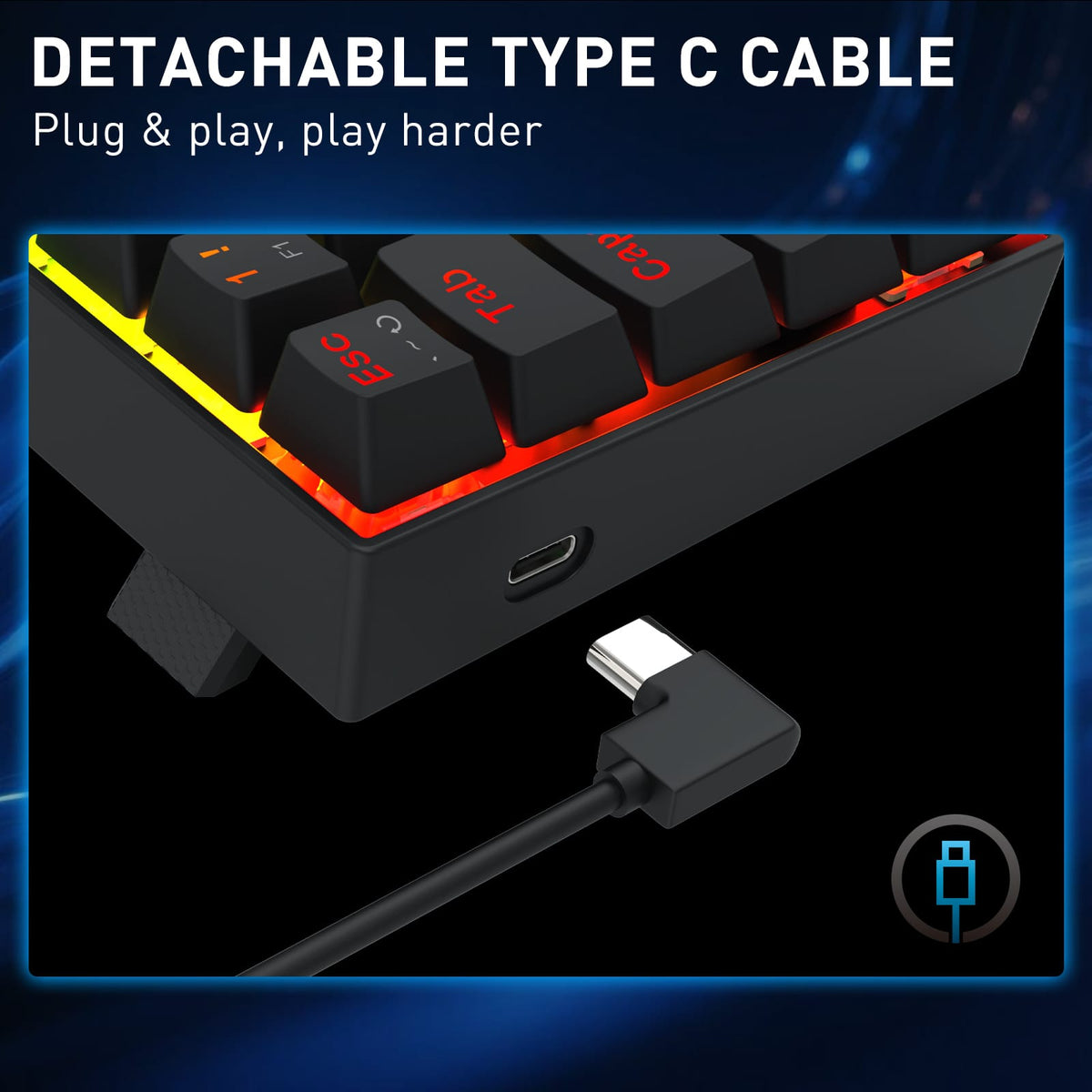 KEYBOARD - REDRAGON FIZZ MAGNETIC K617RGB-M WIRED 6950376732224