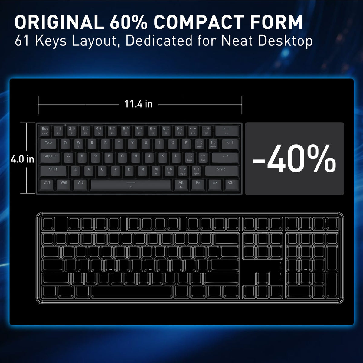 KEYBOARD - REDRAGON FIZZ MAGNETIC K617RGB-M WIRED 6950376732224