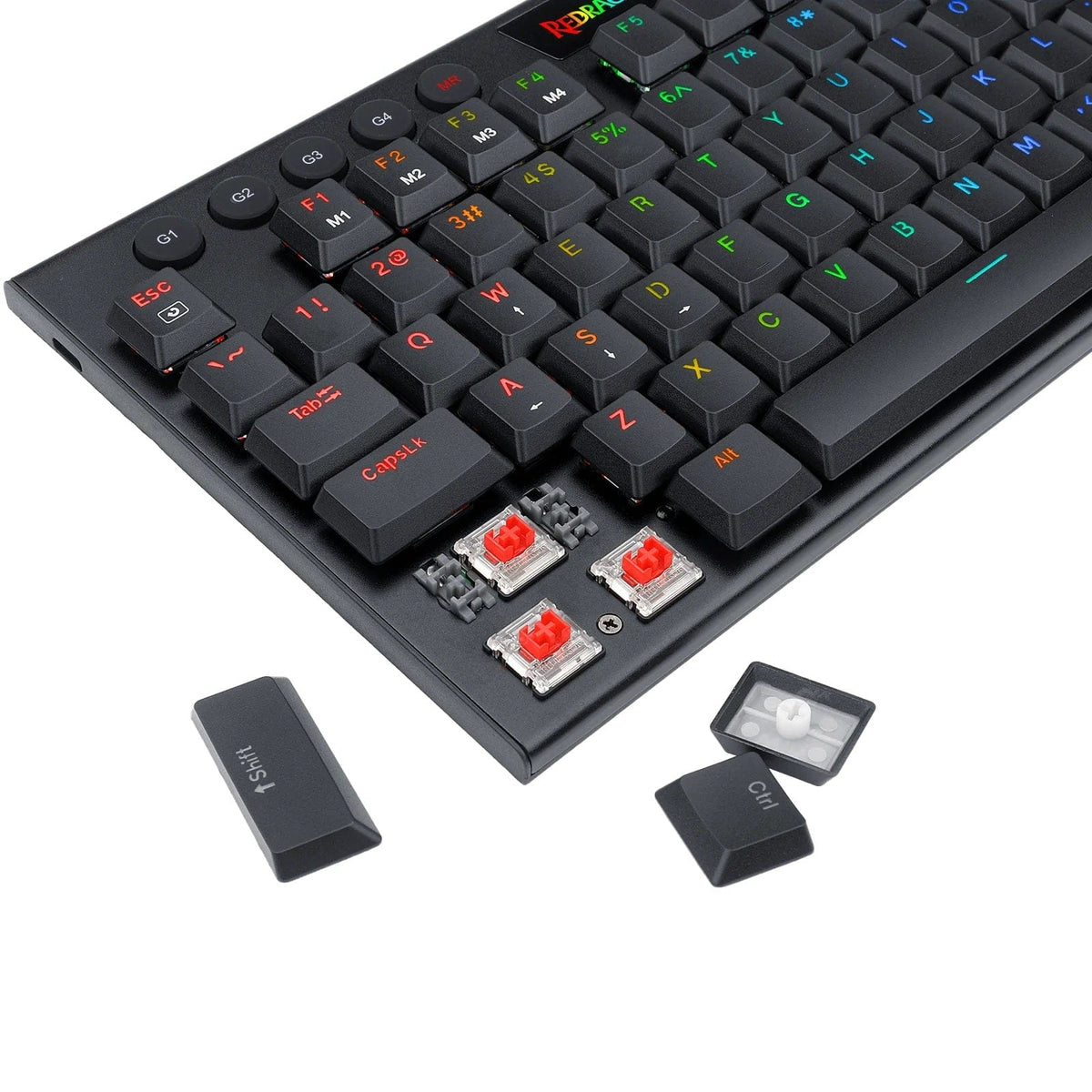 KEYBOARD - REDRAGON HORUS K619-RGB WIRED RED SWITCH SLO/CRO 6950376727794