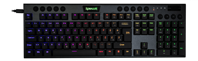 KEYBOARD - REDRAGON HORUS K619-RGB WIRED RED SWITCH SLO/CRO LAYOUT 6950376727794
