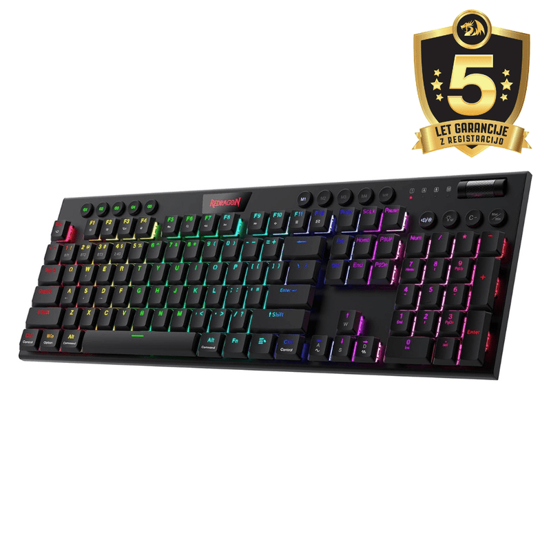 KEYBOARD - REDRAGON HORUS PRO K618RGB-PRO WIRED & 2.4G & BT RED SWITCH 6750376721044