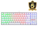 KEYBOARD - REDRAGON KUMARA K552 RGB MECHANICAL WHITE RED SWITCH 6950376716392