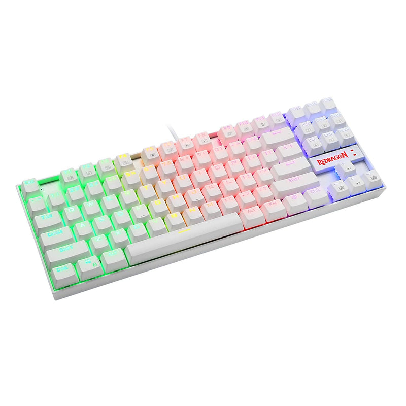 KEYBOARD - REDRAGON KUMARA K552 RGB MECHANICAL WHITE RED SWITCH 6950376716392