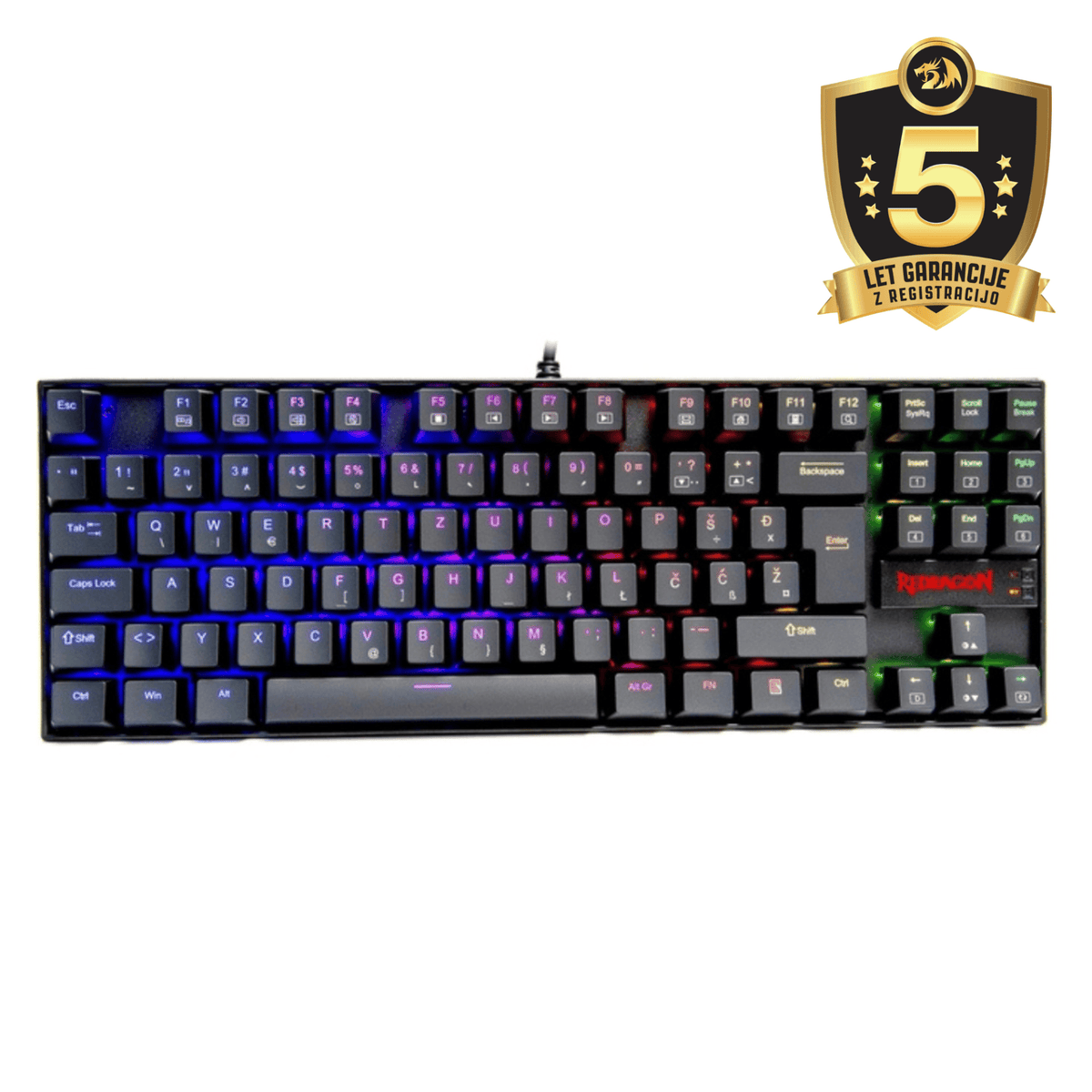 KEYBOARD - REDRAGON KUMARA K552RGB-1 RGB MECHANICAL SLO/CRO 6950376709141