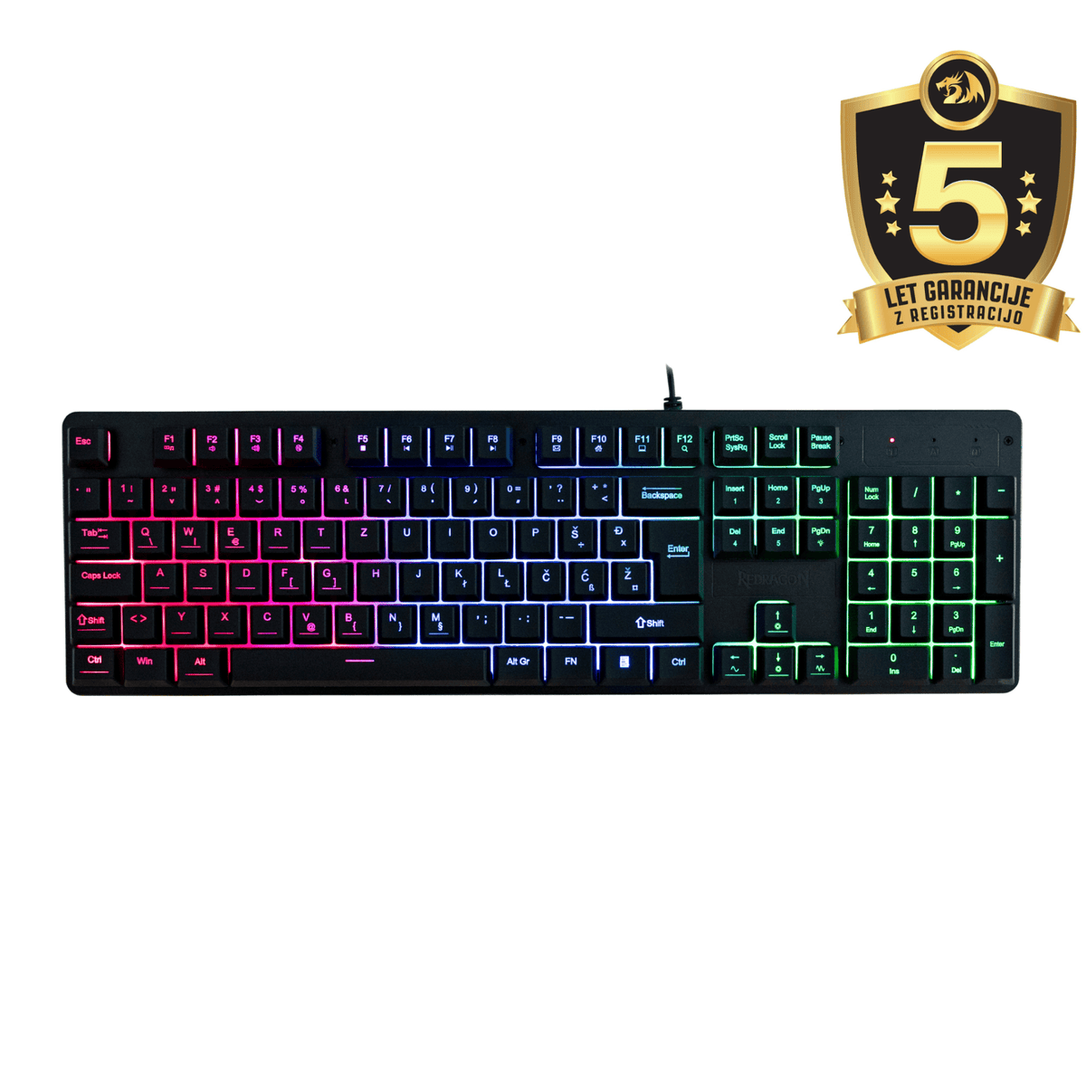 KEYBOARD - REDRAGON NETHERBANE K521 RGB SLO/CRO 6950376731012