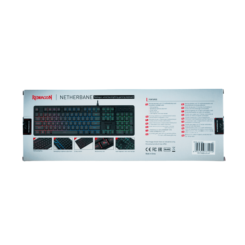 KEYBOARD - REDRAGON NETHERBANE K521 RGB SLO/CRO LAYOUT 6950376731012