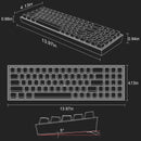 KEYBOARD - REDRAGON POLLUX K628RGB PRO WIRED/WIRELESS/BT MECHANICAL RED SWITCH 6950376710819