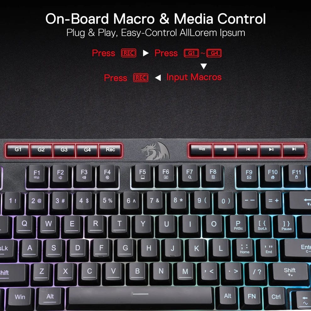 KEYBOARD - REDRAGON SHIVA PRO K515-RGB WIRELESS 6950376726155