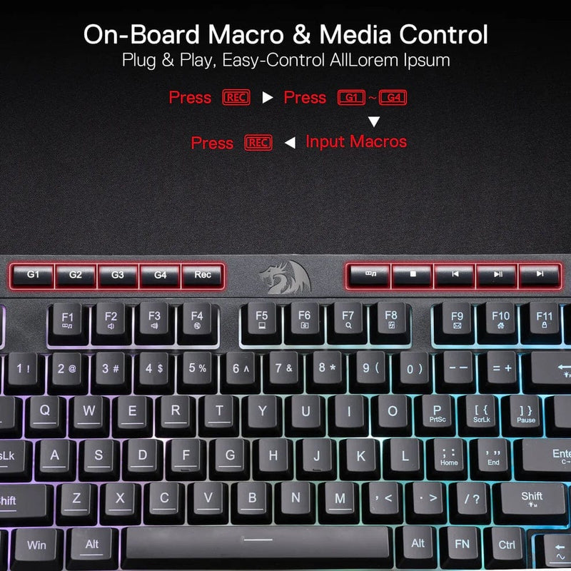 KEYBOARD - REDRAGON SHIVA PRO K515-RGB WIRELESS 6950376726155