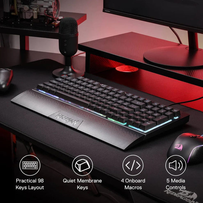 KEYBOARD - REDRAGON SHIVA PRO K515-RGB WIRELESS 6950376726155