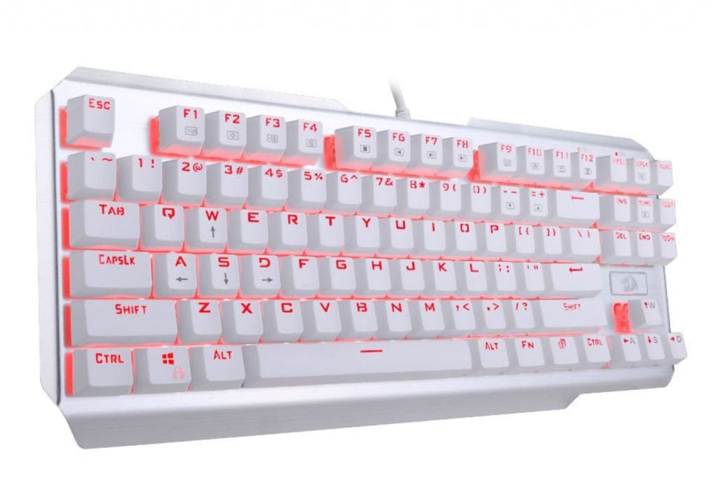 KEYBOARD - REDRAGON USAS K553W WIRED WHITE 6950376704467