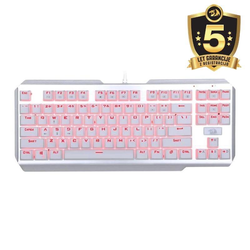 KEYBOARD - REDRAGON USAS K553W WIRED WHITE 6950376704467
