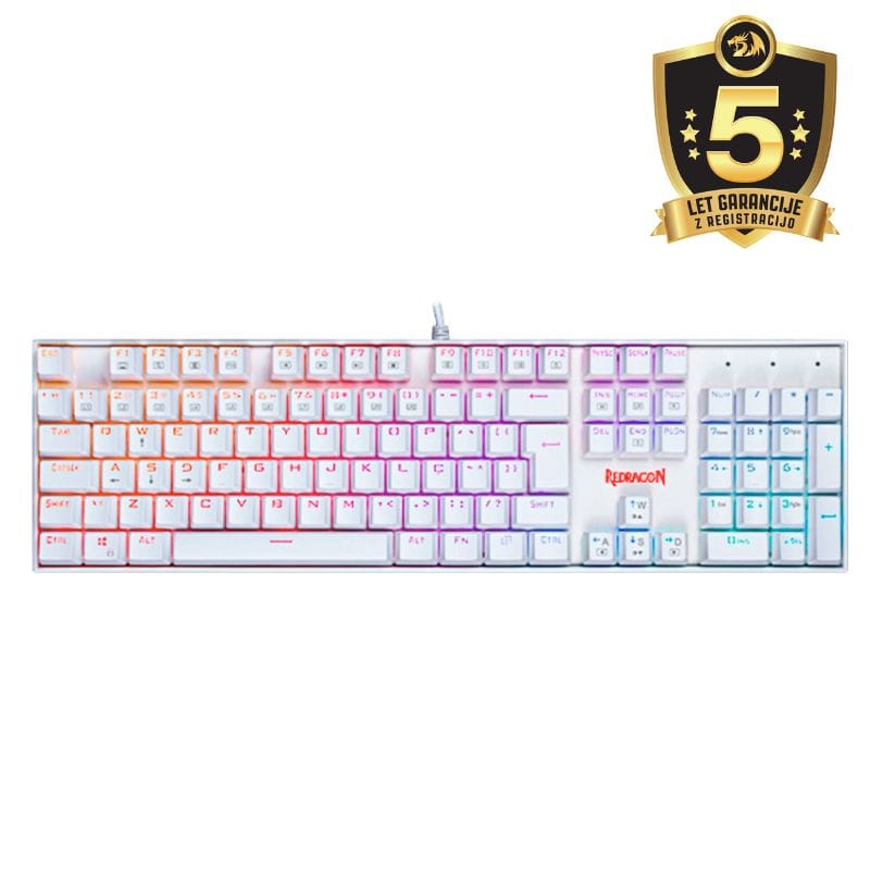 KEYBOARD - REDRAGON VARA K551W MECHANICAL WHITE 6950376704429