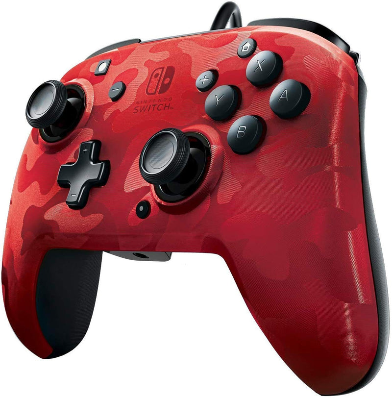 Kontroler PDP žični NINTENDO SWITCH FACEOFF DELUXE CONTROLLER + AUDIO PDP kamuflažno rdeč - DAMAGED BOX 3200000002319