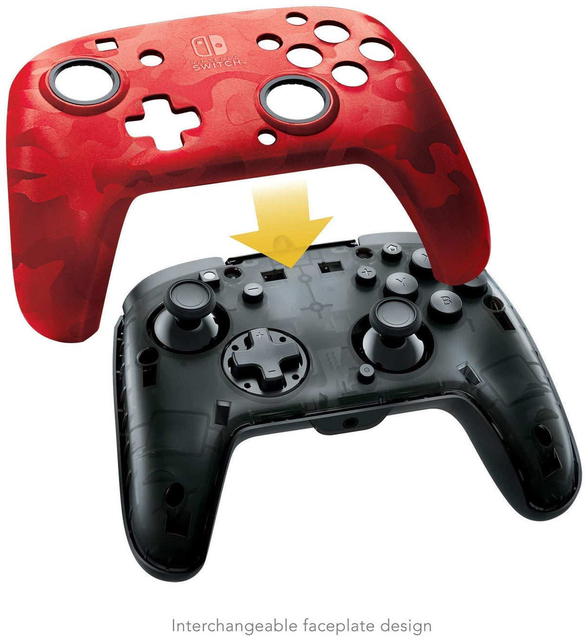 Kontroler PDP žični NINTENDO SWITCH FACEOFF DELUXE CONTROLLER + AUDIO PDP kamuflažno rdeč - DAMAGED BOX 3200000002319