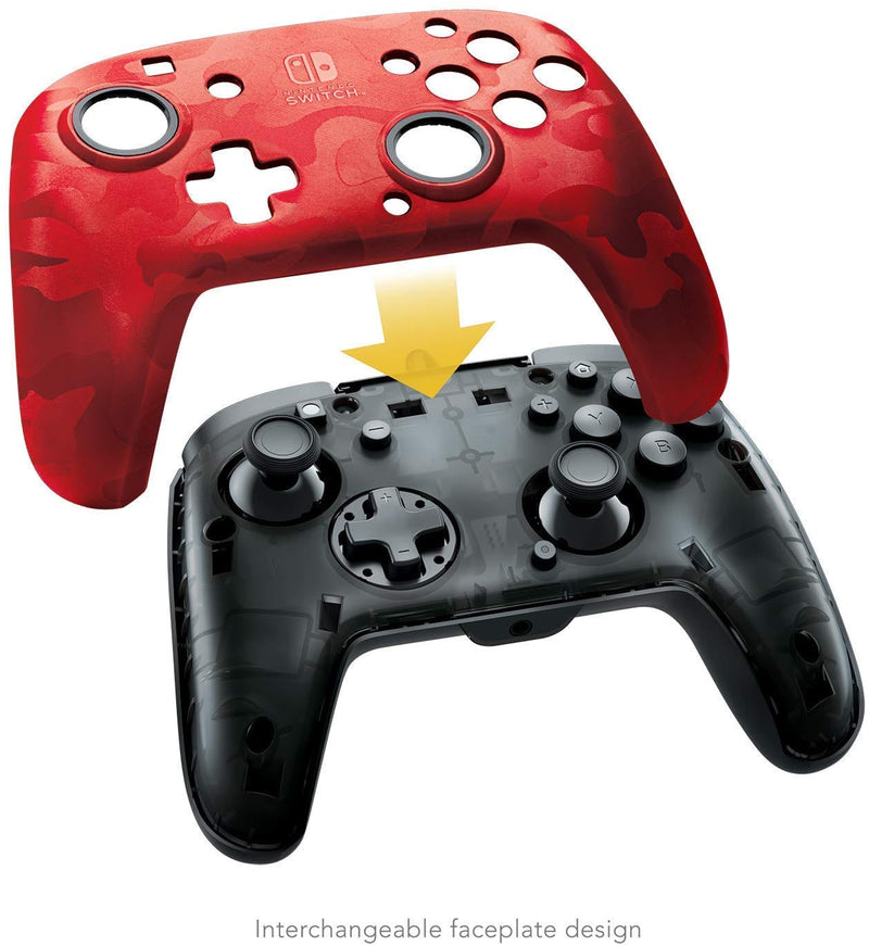 Kontroler PDP žični NINTENDO SWITCH FACEOFF DELUXE CONTROLLER + AUDIO PDP kamuflažno rdeč - DAMAGED BOX 3200000002319