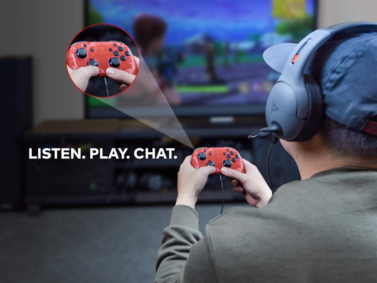 Kontroler PDP žični NINTENDO SWITCH FACEOFF DELUXE CONTROLLER + AUDIO PDP kamuflažno rdeč - DAMAGED BOX 3200000002319